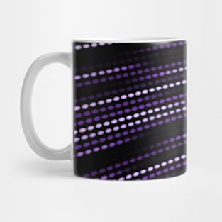Purple dots moving from left to right in a dot matrix style Mug